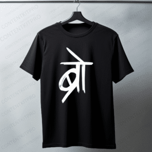 Sample “BRO – Bold Hindi Typography T-Shirt Design”